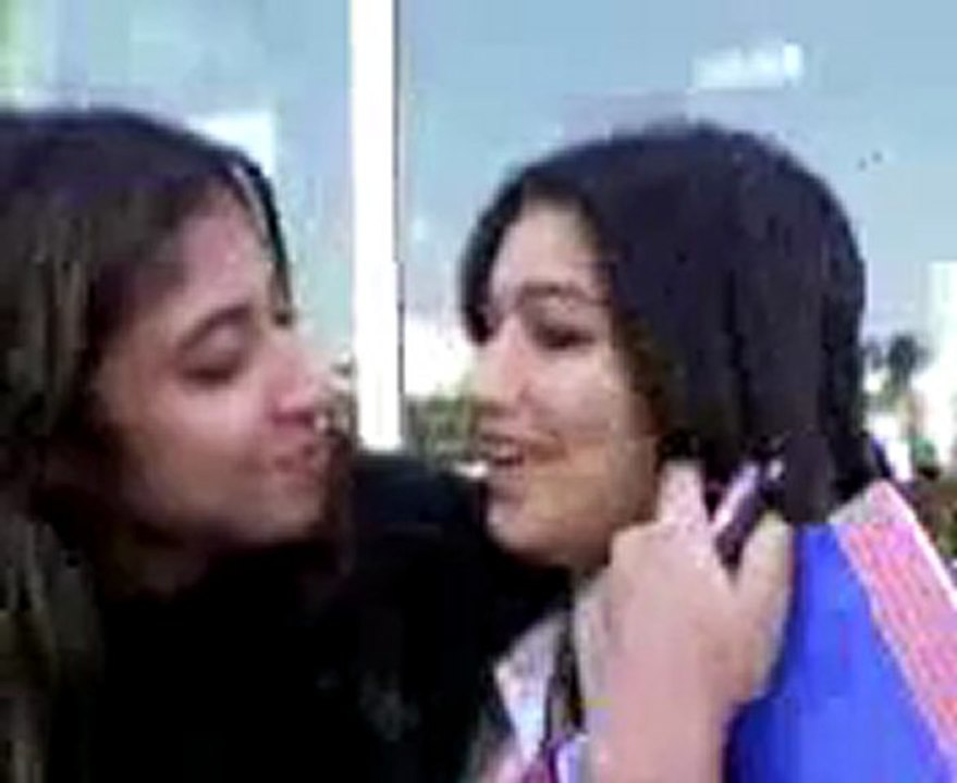 Sexy Arab Gal friends kiss