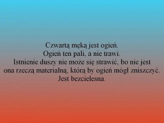 Piekło - cztery główne męki - Bóg do św.Katarzyny