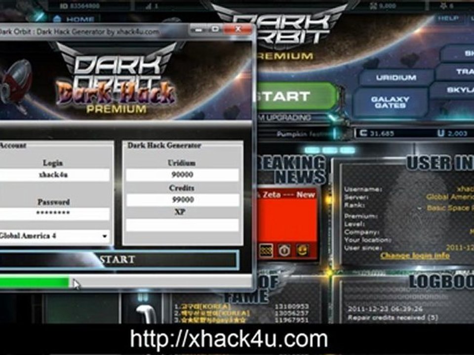 Dark Orbit : Dark HAck Generator [Uridium][Credits][XP][All Game Servers]