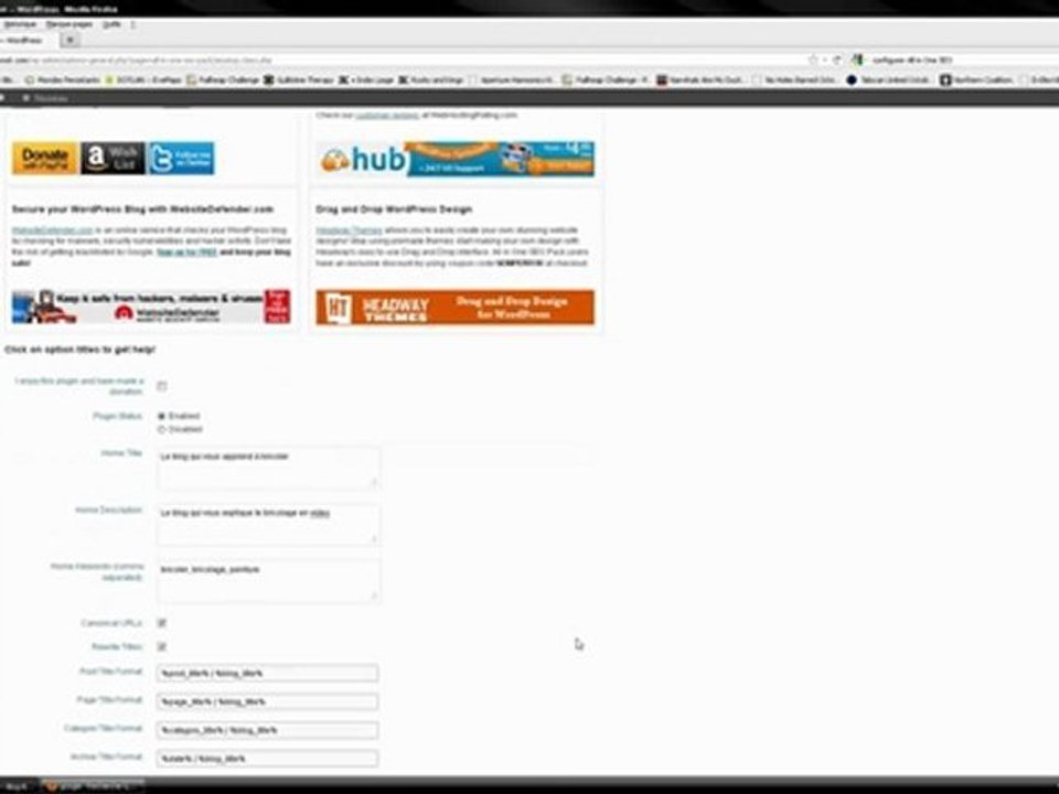 Tutoriel - Comment configurer le plugin "all in one seo"