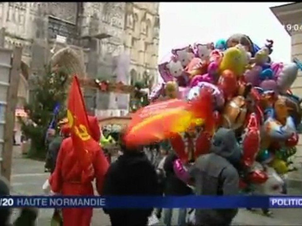 Noel rouge, pas de cadeau pour les banquiers ! Les JC 76 mobilisés !