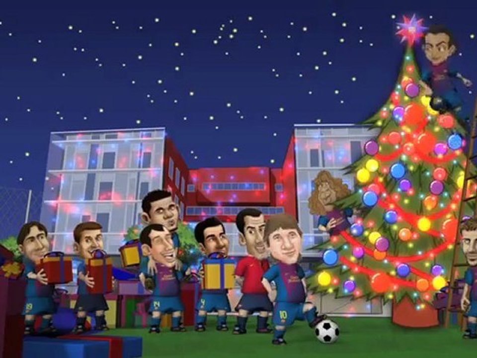 FC Barcelone-Les Toons du Barça célèbrent Noël