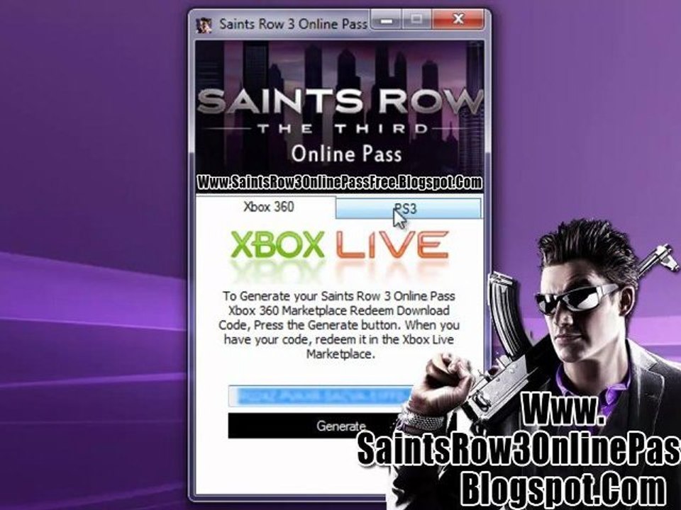 How to unlock Saints Row 3 Online Pass Free! - Xbox 360 - PS3