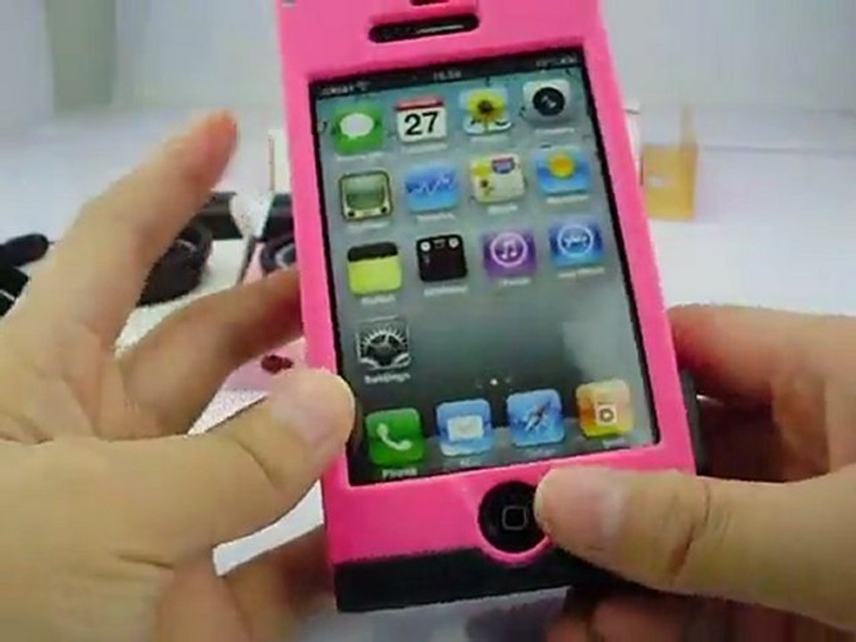 iCam iPhone 4S Camera Designed Hard Case Magenta