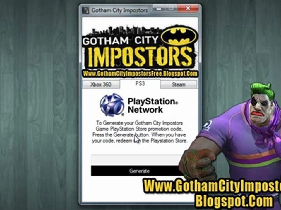 How to Get Gotham City Impostors Game Crack Free on PC, Xbox 360 And PS3!!