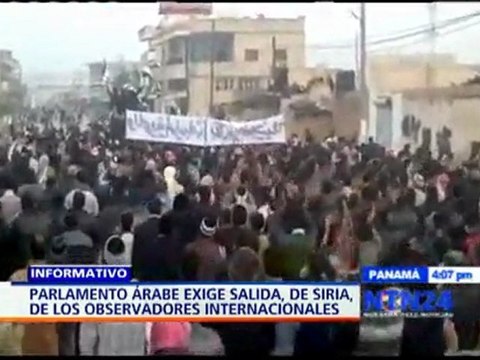 Parlamento Árabe pidió salida inmediata de la misión de observadores internacionales de Siria