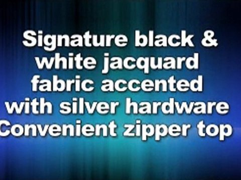 Coach Signature Stripe Shopper Bag Purse Tote 13548 Black White