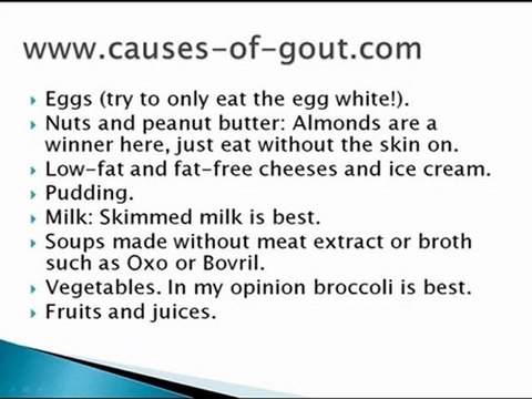 A List of Foods That Reduce Uric Acids