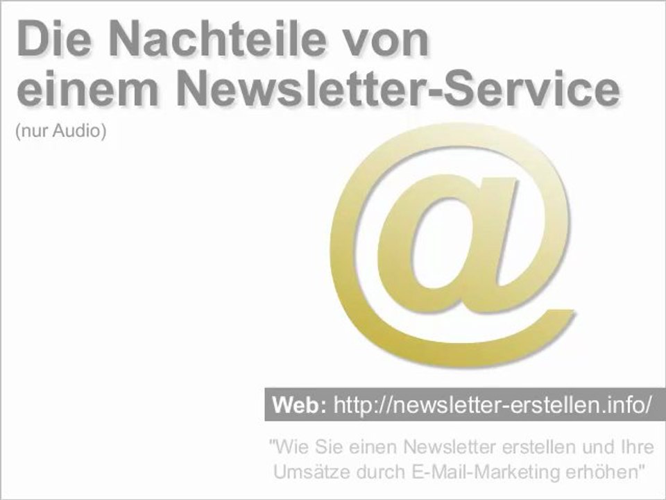 Ein Newsletter-Service hat Nachteile