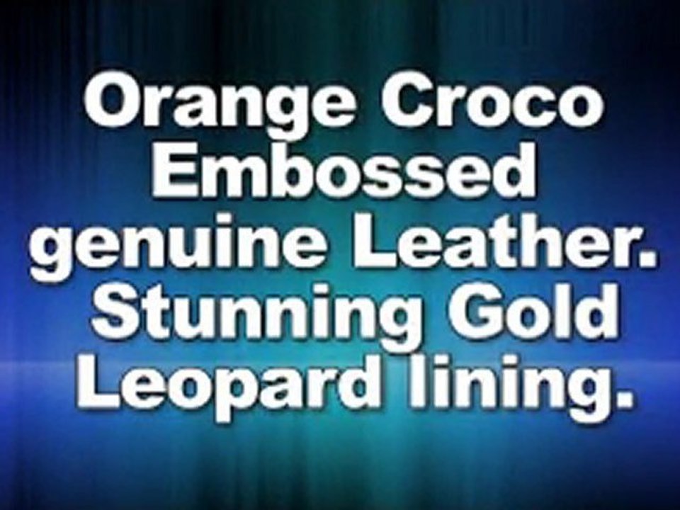 Harley-Davidson® Women's Orange Croco Chain Hand Bag