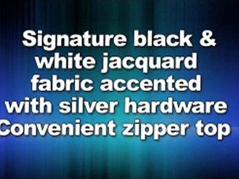 Coach Signature Stripe Shopper Bag Purse Tote 13548 Black White