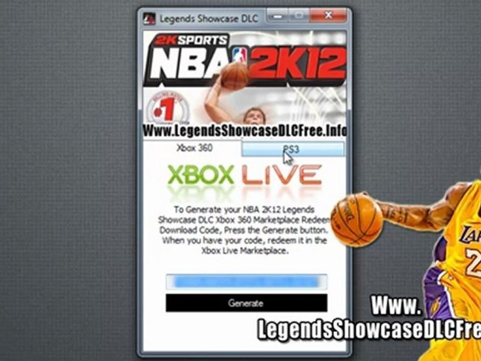 NBA 2K12 Legends Showcase DLC Code Free Giveaway!