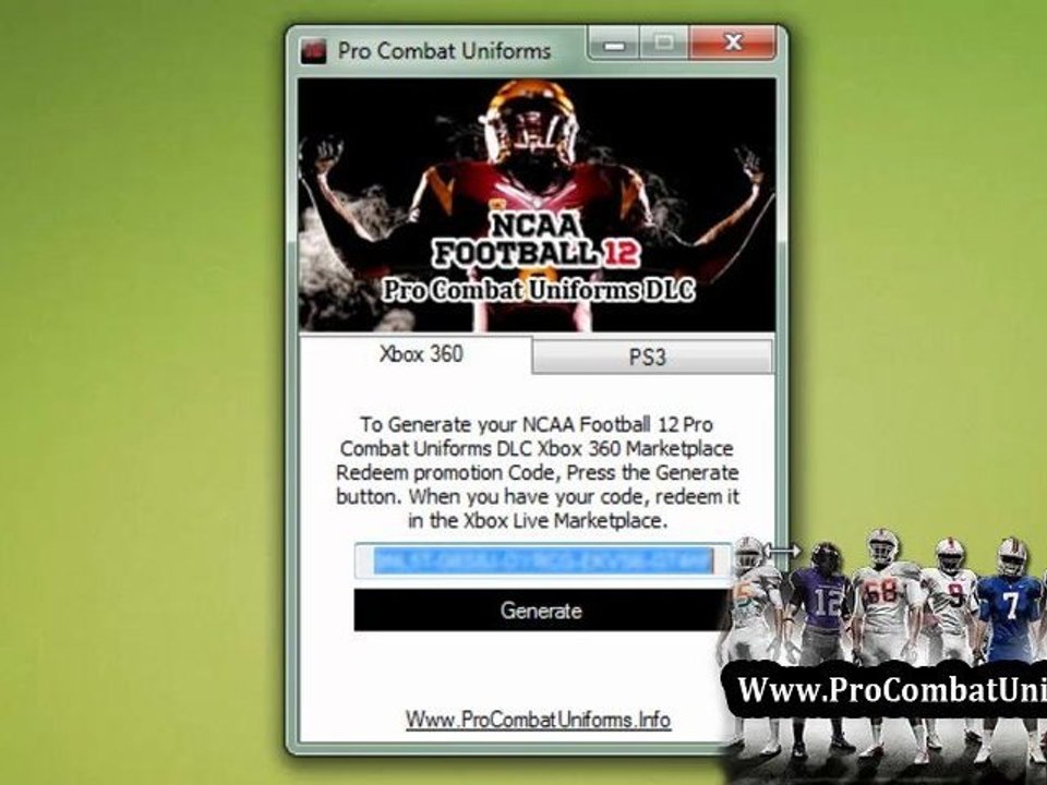 NCAA Football 12 Nike Pro Combat Uniforms DLC Code Free