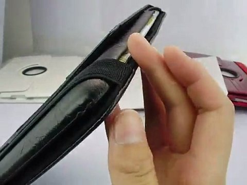 360° Rotating Stand Leather Case For iPad 2 Black