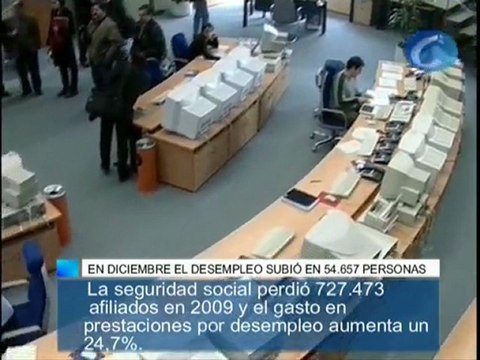 El desempleo aumenta un 25,4%, dejando 4 millones de parados al cierre de 2009