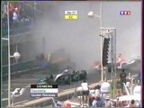 Formule 1 Monaco 2004 Huge crash Fisichella en français (TF1)