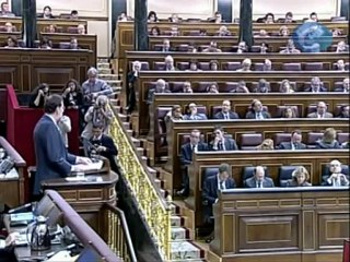 Rifi Rafe entre Zapatero y Rajoy en el Pleno por los controladores