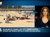 France : 2011, année la plus chaude depuis le XXe siècle