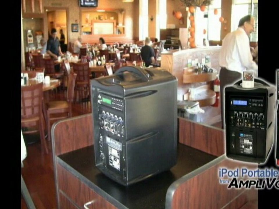 iPod Portable PA System: Charging Dock, Remote, Microphone iPod, DVD Projector Port