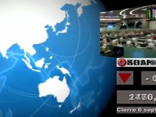 Bolsas; Mercados internacionales: Cierre lunes 5 y media sesión martes 6 de septiembre