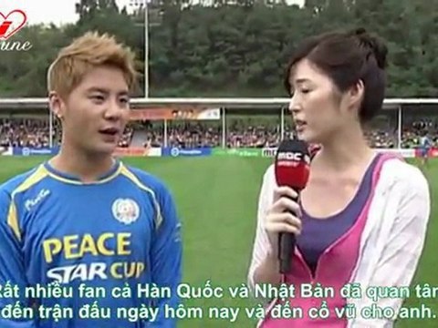 [Vietsub] 110925 MBC Peace Star Cup interview - JunSu cut [JYJ-tune]