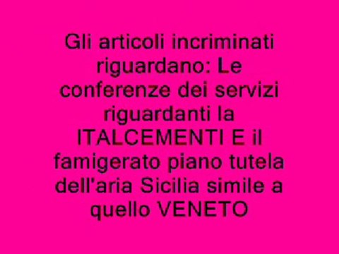 Finiscono in tribunale gli articoli in difesa dell'ambiente a Isola delle Femmine