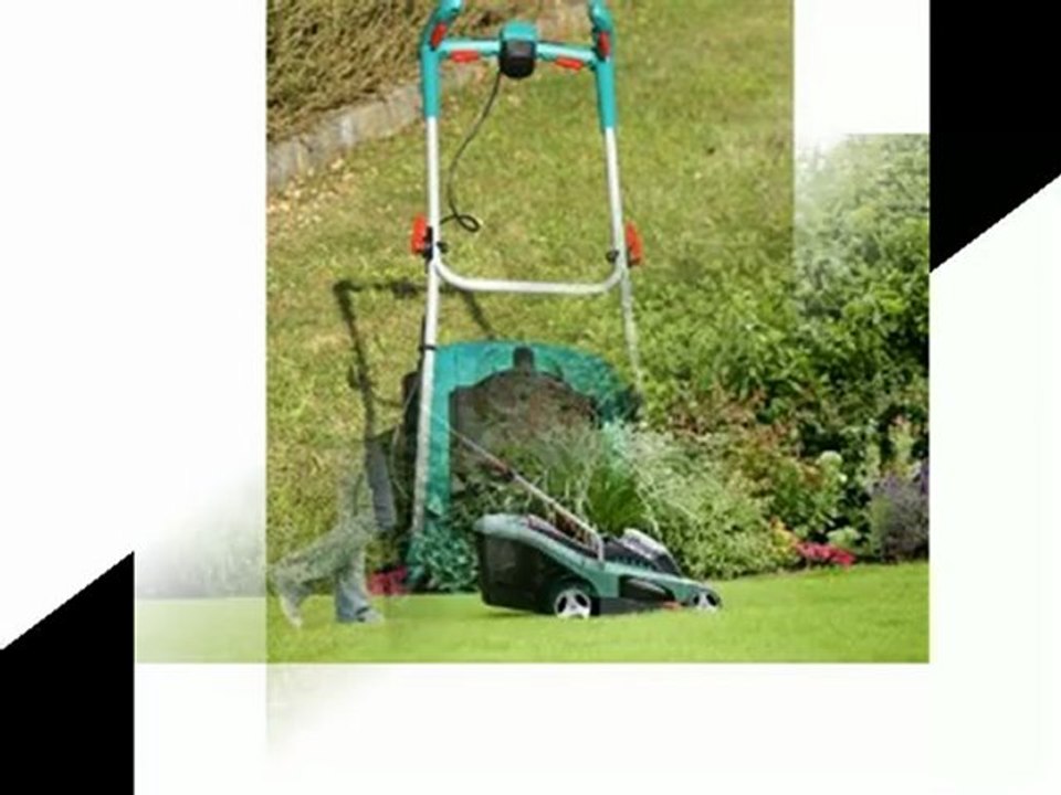 Bosch Garten Rotak 43 Li Akku Rasenmäher "Ergo Flex" mit 2 Akkus