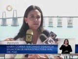 María Corina Machado denuncia deterioro de infraestructura vial en el Zulia