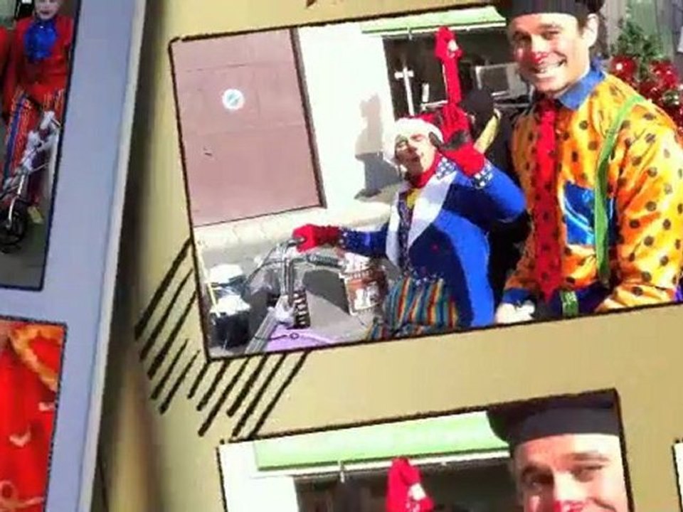 animation de rue parade de carnaval clowns sur vélos comique animation école festival