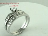 Princess Cut Diamond Engagement Kite Channel-Set Wedding Rings Set