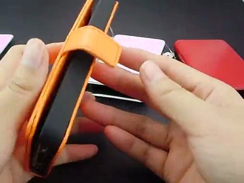 Slim iPhone 4S Patent Leather Wallet Case -Orange