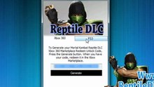 Mortal Kombat 9 Reptile Unlock Code Free on Xbox 360, PS3