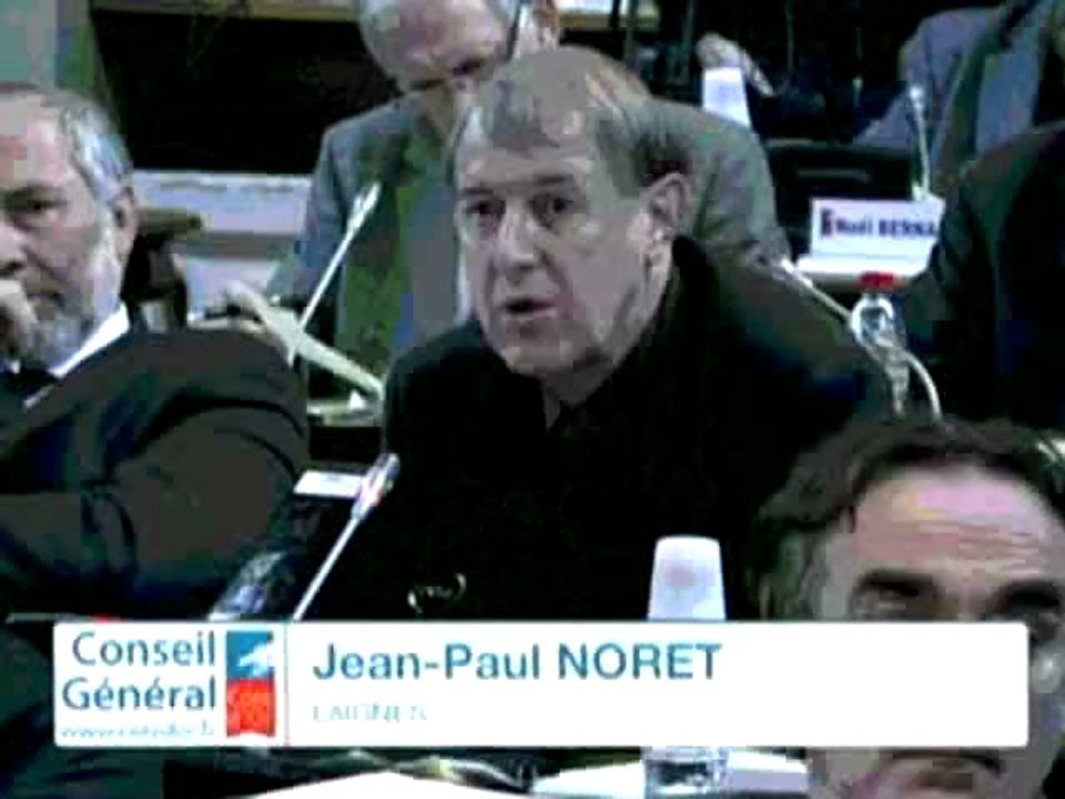 Jean-Paul NORET. Intervention sur les agents du Conseil général. Séance des 15 et 16 décembre