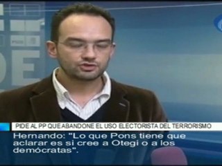 Pons exige al Gobierno que aclare si Zapatero conocía el mitin de Anoeta