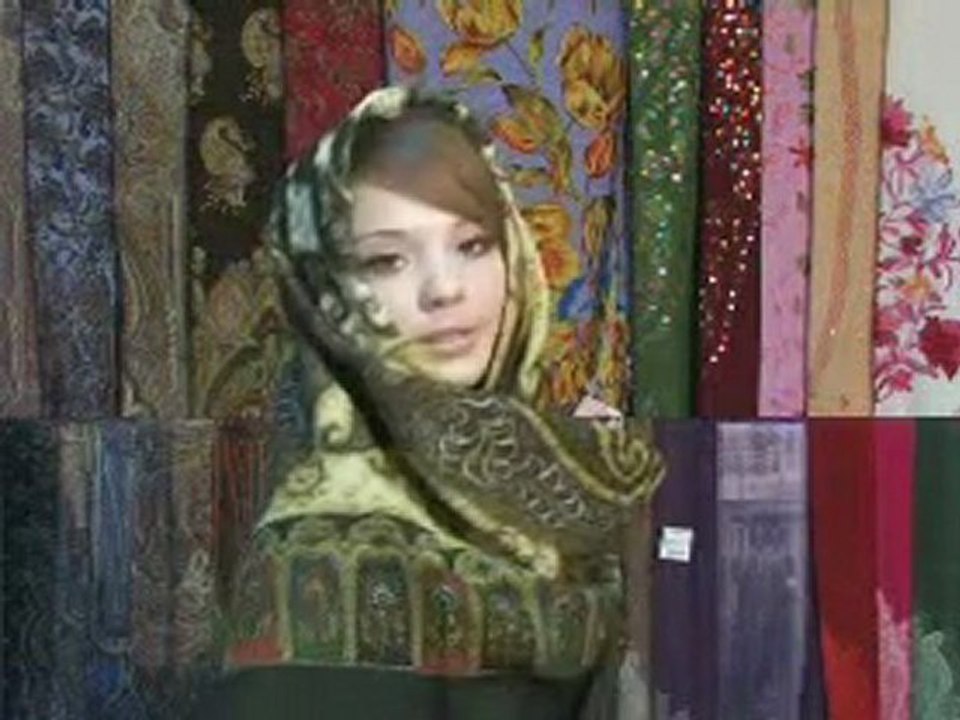 How to tie a scarf  Как завязывать пуховые платки и расписные шали Тольятти