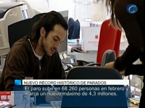 El paro sube en 68.260 personas en febrero y marca un nuevo máximo de 4,3 millones