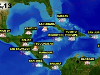 El tiempo en América (Cánada, EE.UU, Centro y Sudamérica), para el martes 12 y miércoles 13