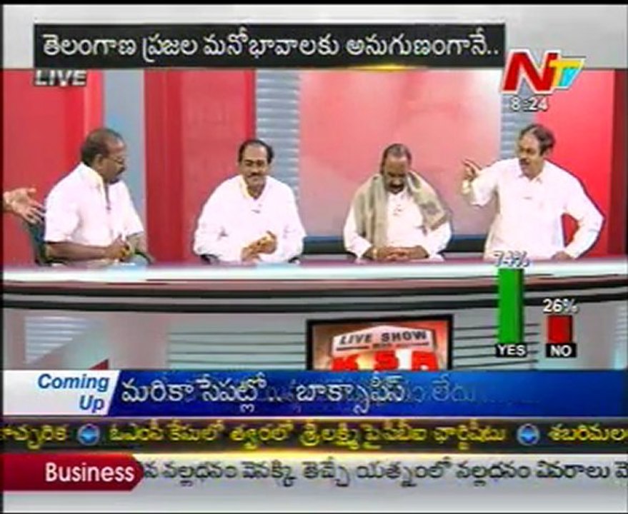 Live Show with KSR - TDP Y.Rajendra Prasad,Cong Krishna Reddy,TRS N.Narsimha Reddy - 02