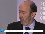 Rubalcaba le pide a Europa más fortaleza y firmeza política