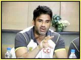 Suniel Shetty & Sohail Khan At Celebrity Cricket League Press Meet In Bangalore
