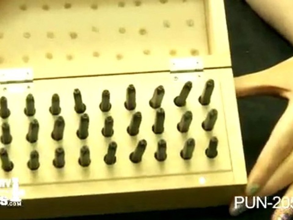 PUN-205.90 - Lowercase Block Letter Set, 27 Pieces, 1/8 Inch - Jewelry Tools Demo