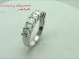 Emerald Cut 5 Stone Diamond Wedding Anniversary Band