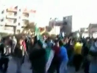Protests amid the inspections in Syria