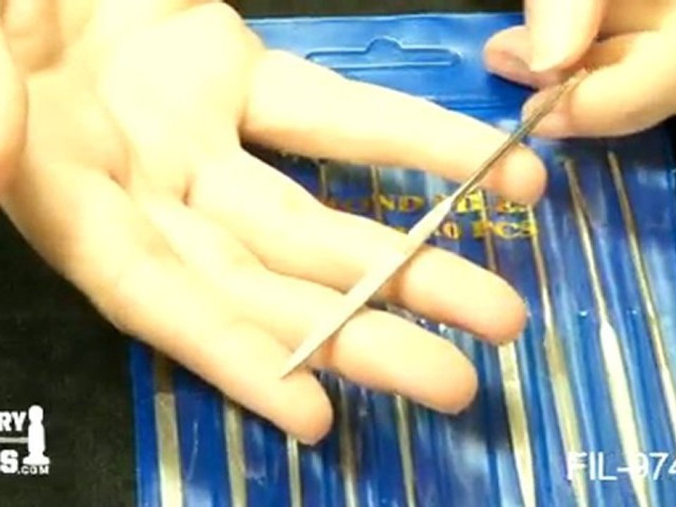 FIL-974.00 - Precision Diamond Needle File Set, Set of 10 - Jewelry Tools Demo