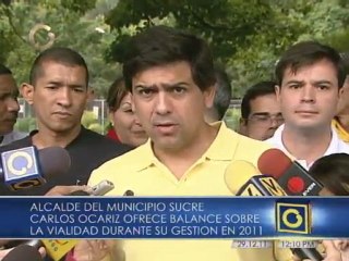 Ocariz anuncia plan de asfaltado completo para diversas zonas de Sucre