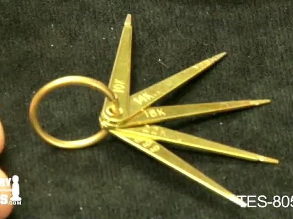 TES-805.62 - Gold Test Needles, Set of 5 - Jewelry Tools Demo