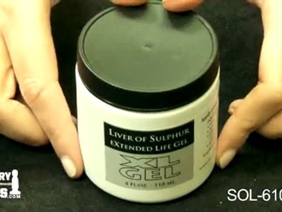 SOL-610.04 - Liver of Sulphur Gel, 4 Ounce Jar - Jewelry Making Tools Demo