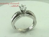 Pear Shape Diamond Tapered Cathedral Engagement Ring Channel Setting