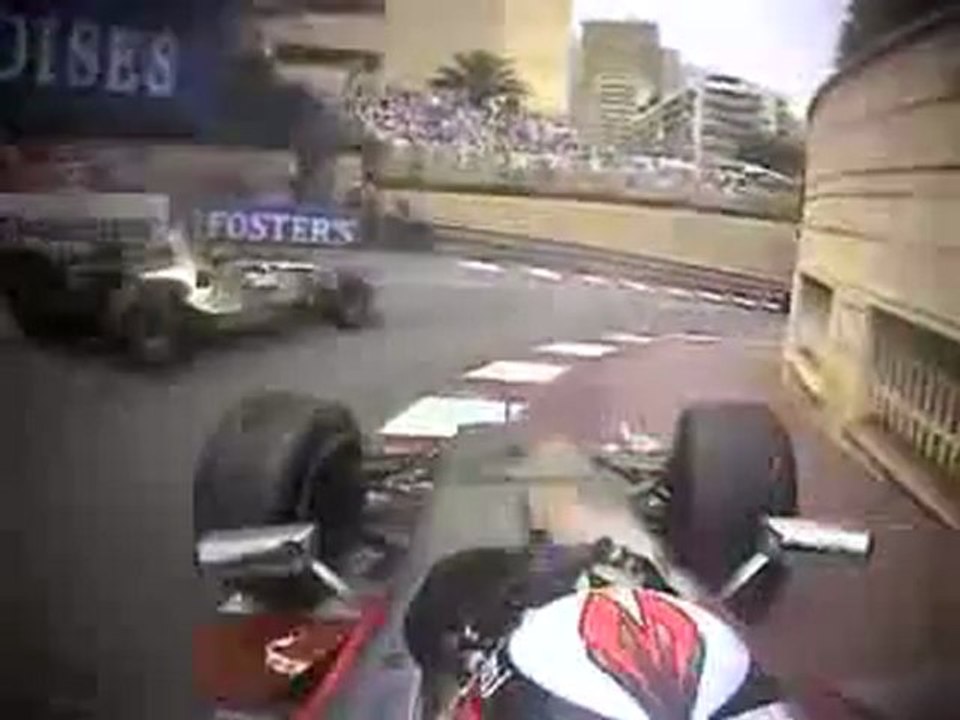 Monaco 2006 Race Kimi Räikkönen Heat Shield exploding onboard