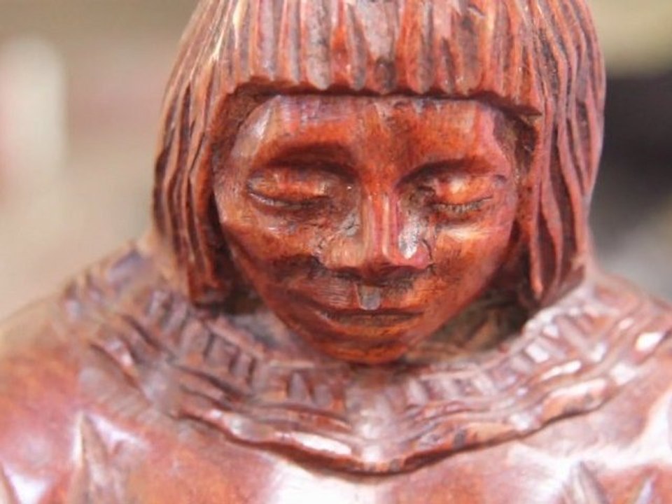 Esculturas en maderas, Iquitos, Peru. Mercado Artesanal de San Juan